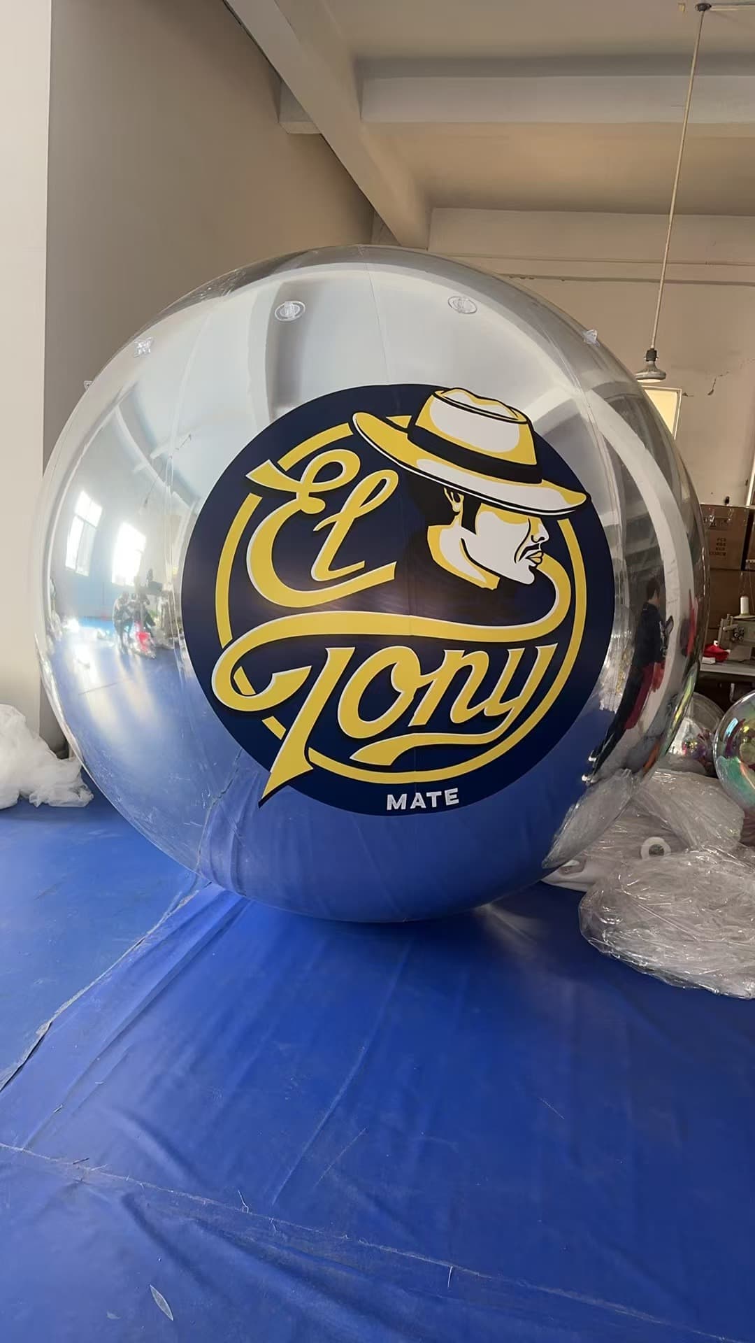 Personalized Brand Mirror Balloon - Custom Inflatable Reflective Decor